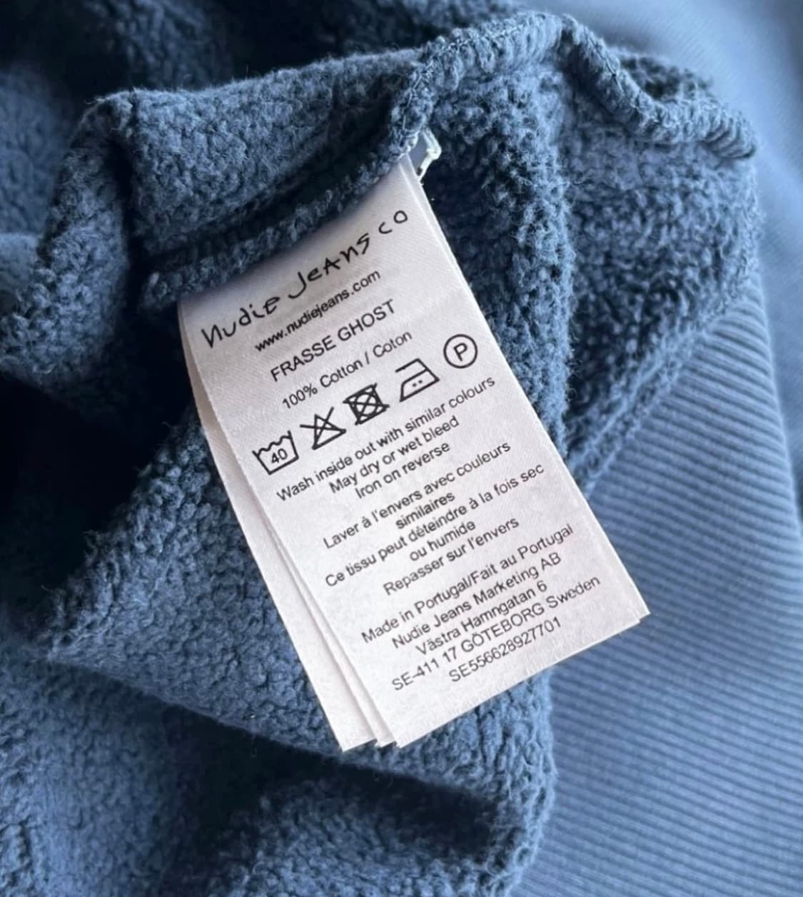 누디진 nudie jeans 고스트 맨투맨  XL새제품 (와이드핏) 상품이미지7