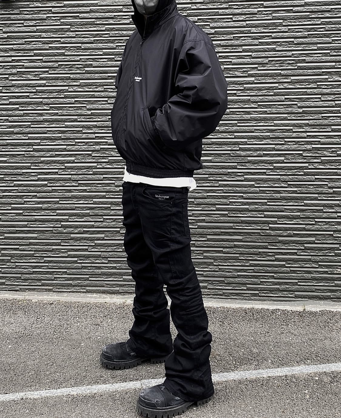 undermycar stretch flare black jeans 상품이미지4
