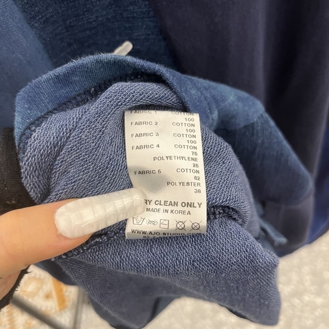 아조바이아조 스트릿 펑크 언발 패치워크 반팔티 115 C10975 상품이미지6