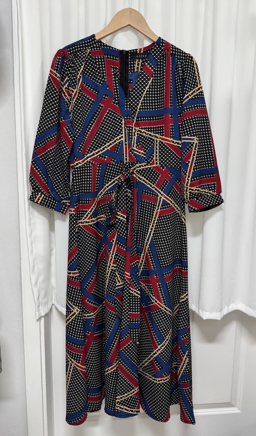 clizy 패턴 끈원피스 상품이미지1