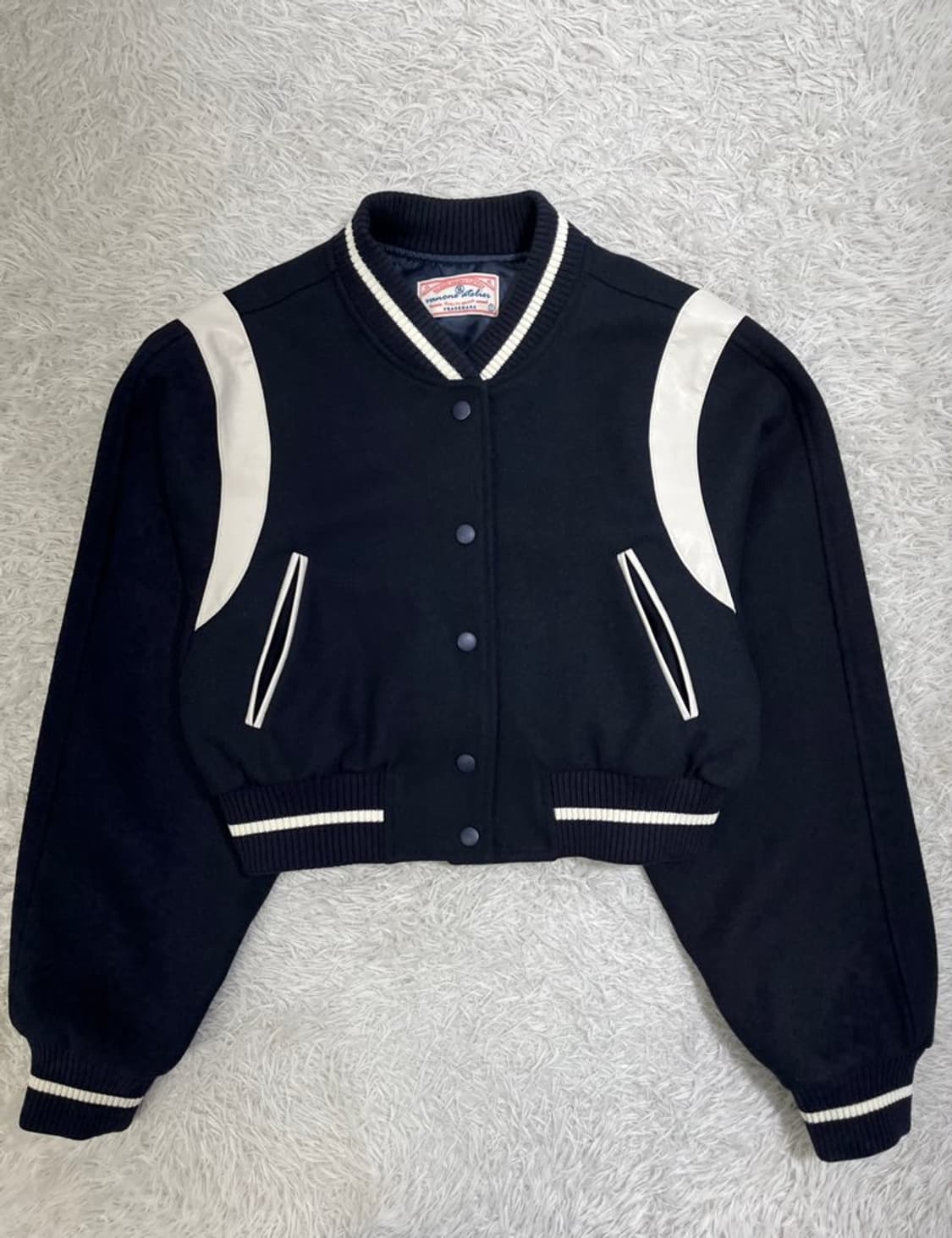 반원 아틀리에 울 크롭 바시티 자켓/#3330 상품이미지1