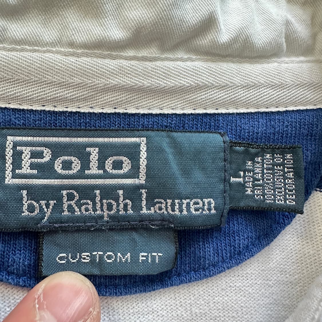 90s 폴로 랄프로렌 스트라이프 럭비셔츠 커스텀핏 상품이미지5