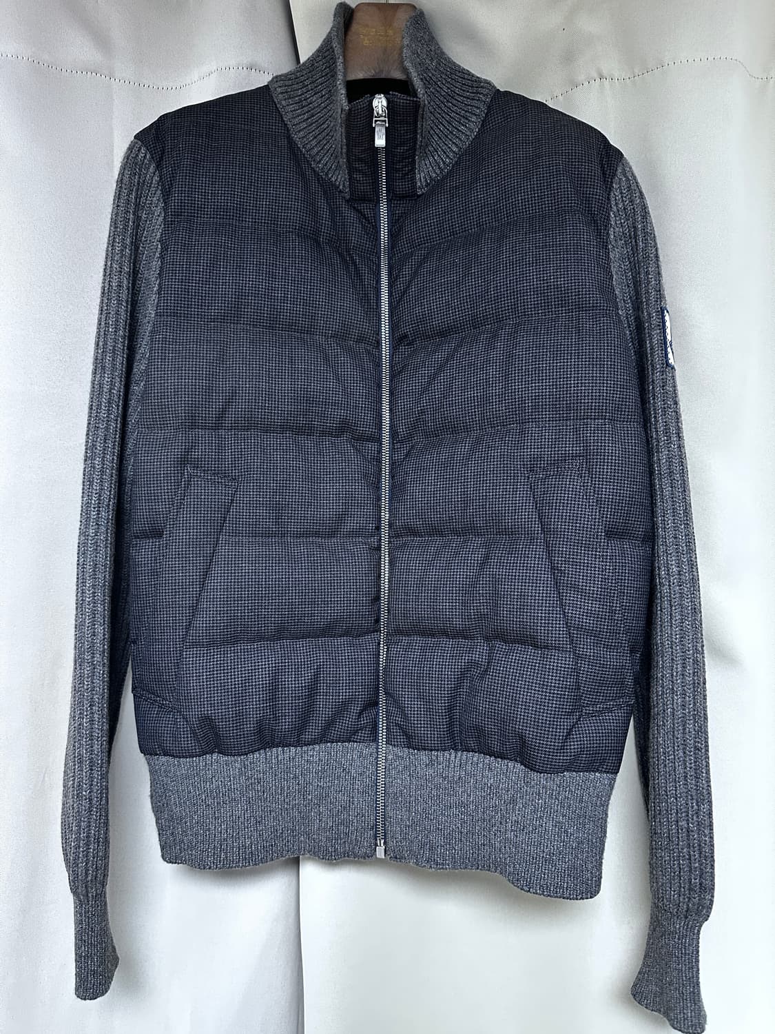 몽클레어 감마블루 울 캐시미어 집업 니트패딩 S 90-95 그레이 톰브라 상품이미지1