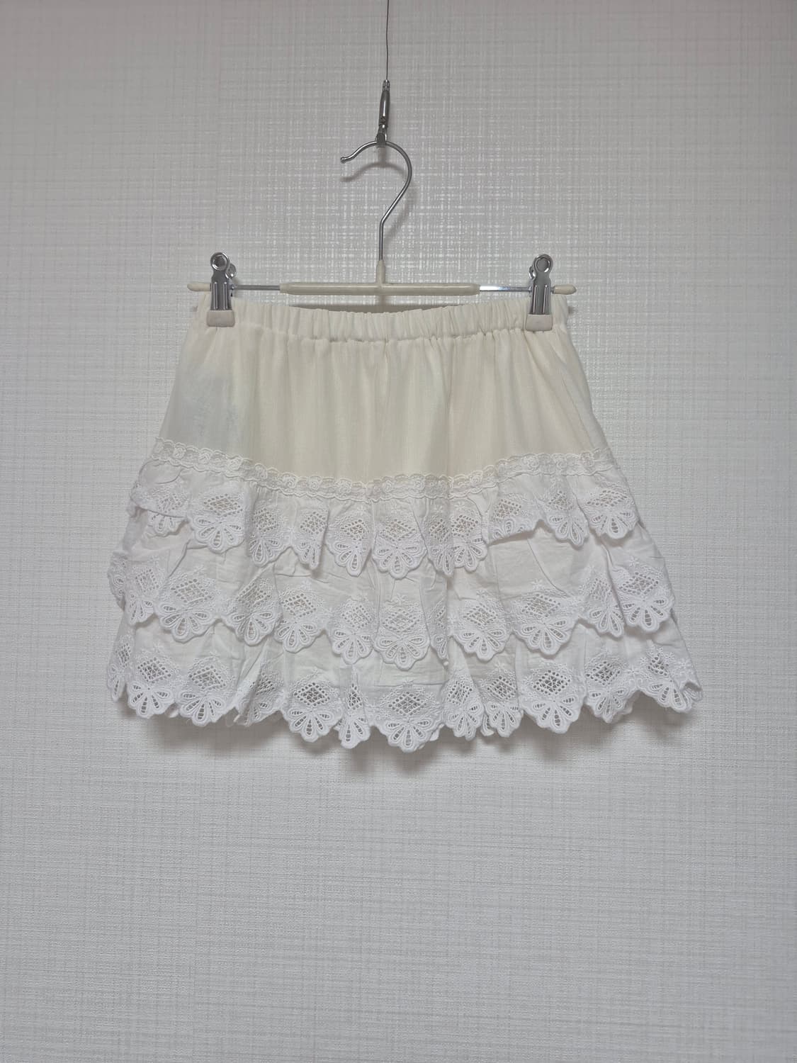 Language 히메카지 아이보리 미니스커트 상품이미지3