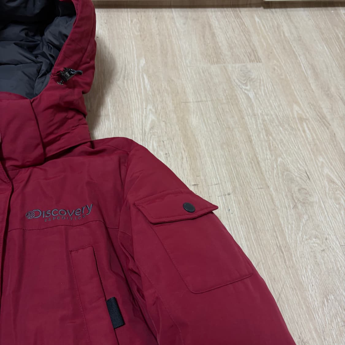 디스커버리 와펜 구스다운 후드 패딩 S/90  상품이미지3