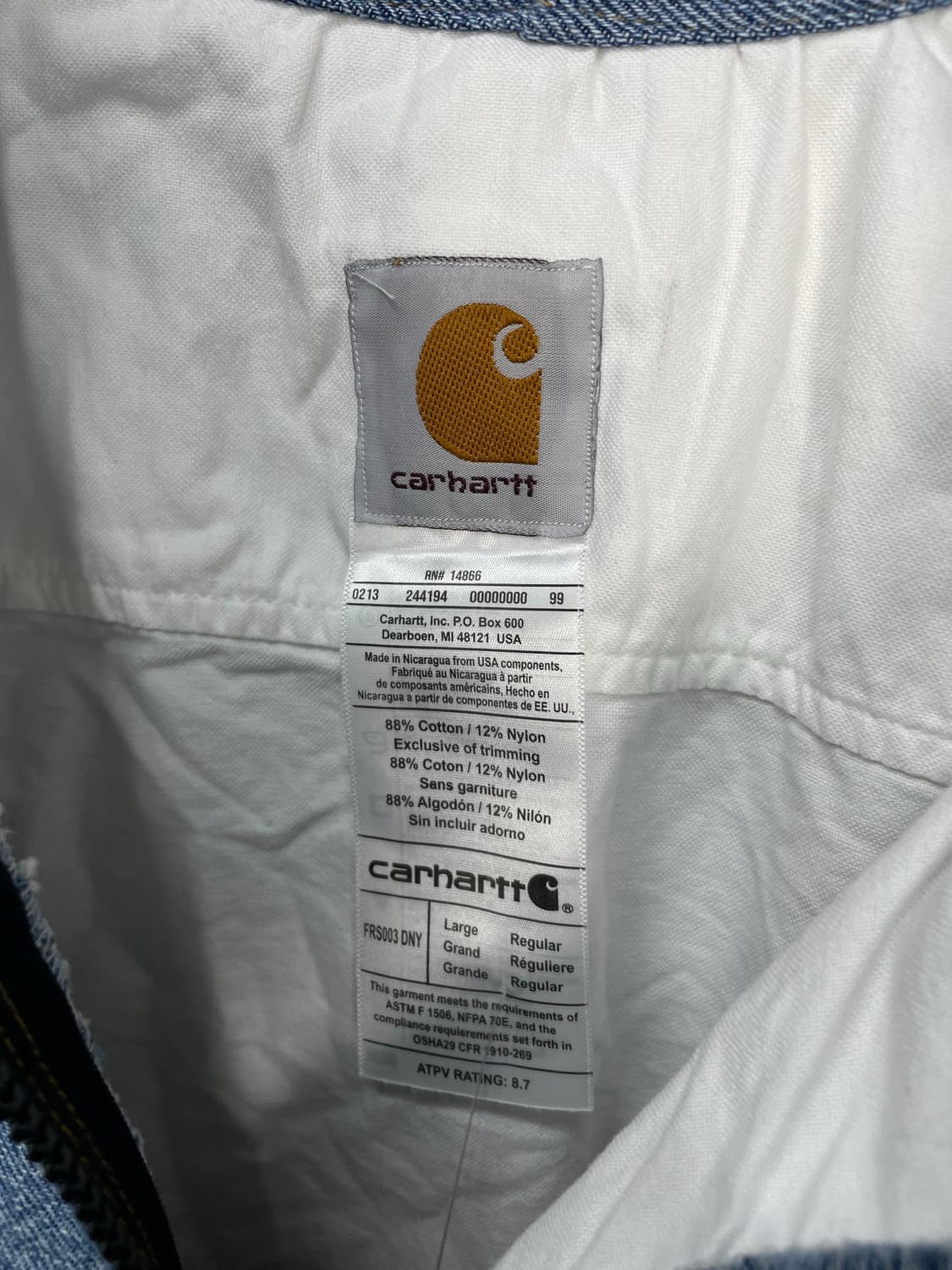 칼하트 커스텀 패치워크 데님 자켓 H1119 상품이미지6