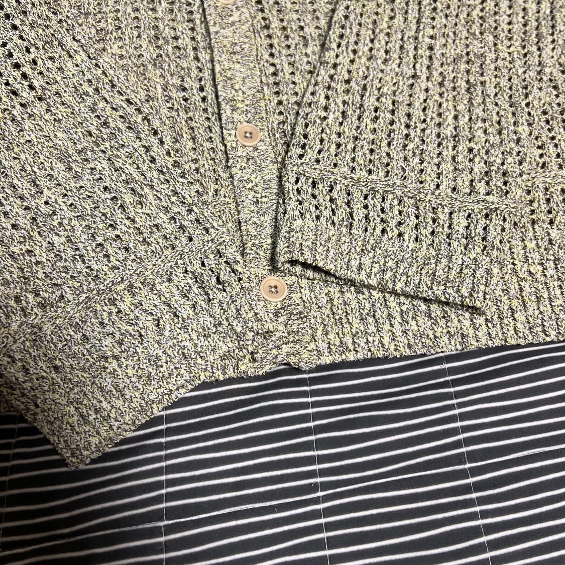 우마뭉 린넨 부클 크로셰 니트가디건 - 가든 M 상품이미지6