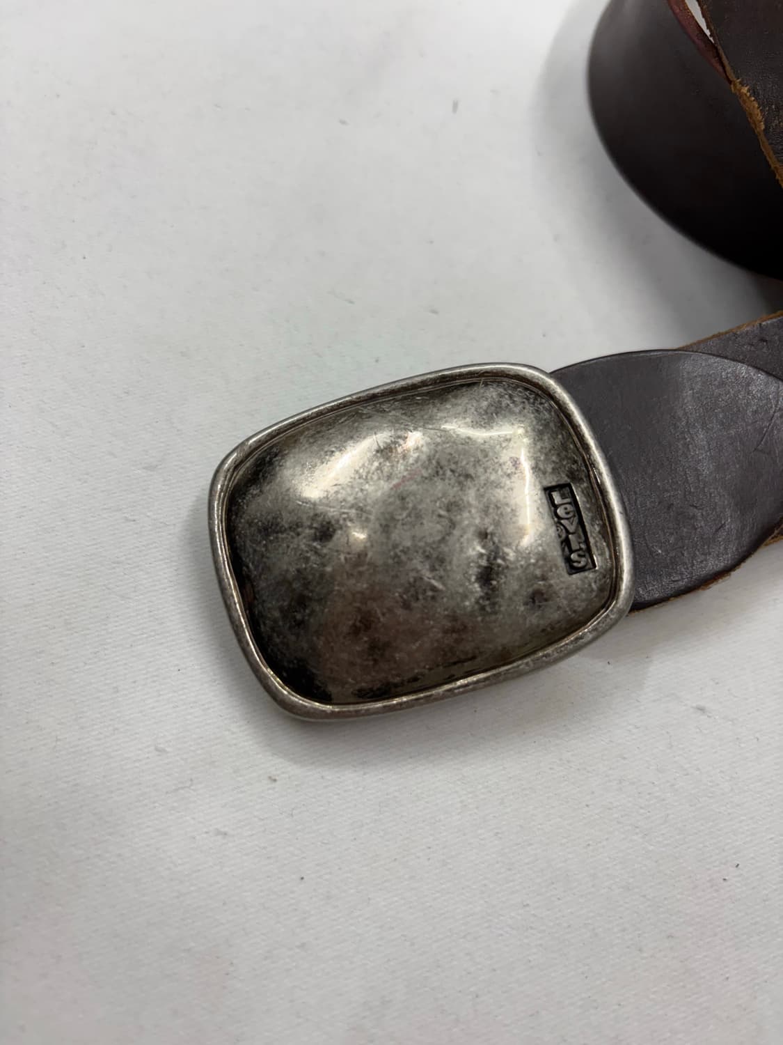 리바이스 웨스턴 빈티지 크롬 메탈 버클 벨트 상품이미지2