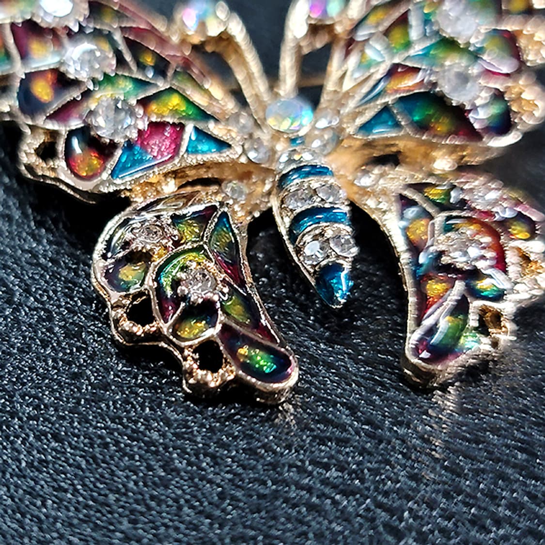 Fiorent 브로치 남자 여자 엔틱 빈티지 명품 에나멜 보석 나비 상품이미지2