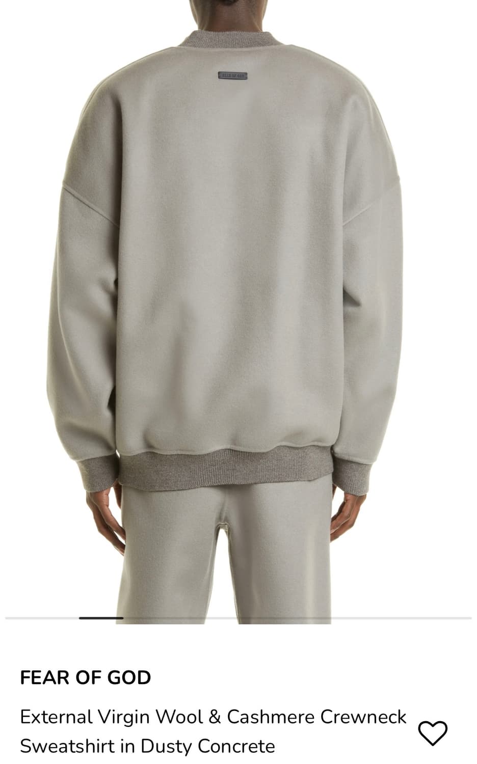 [110] 피어오브갓 이터널 캐시미어 니트 맨투맨 상품이미지1