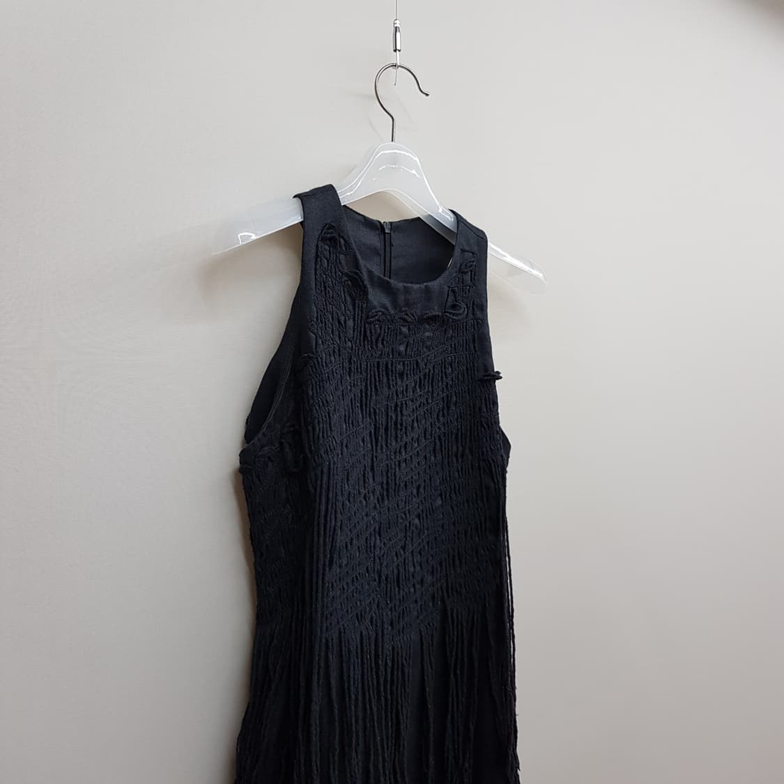 TSUMORI CHISATO 프린지 슬리브리스 롱 원피스 38사이즈 상품이미지3