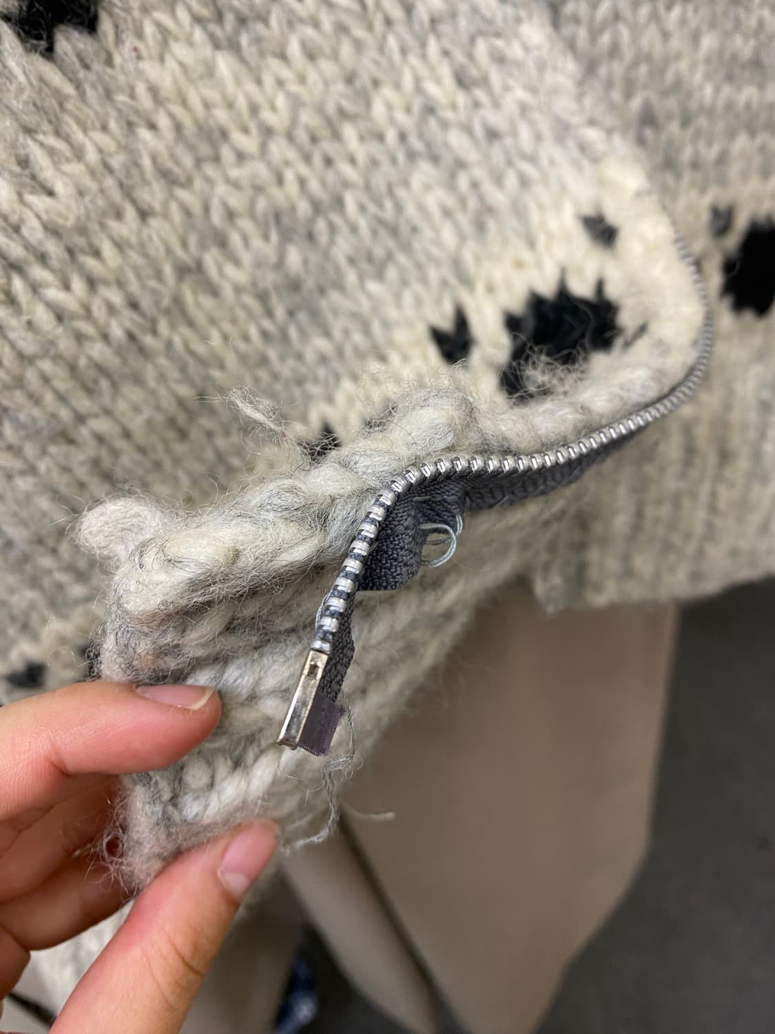 빈티지 코위찬 니트 집업 상품이미지9