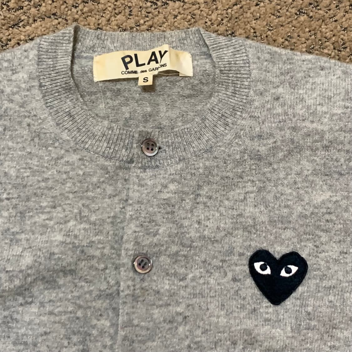 꼼데가르송 그레이 니트가디건 W(S) 상품이미지2