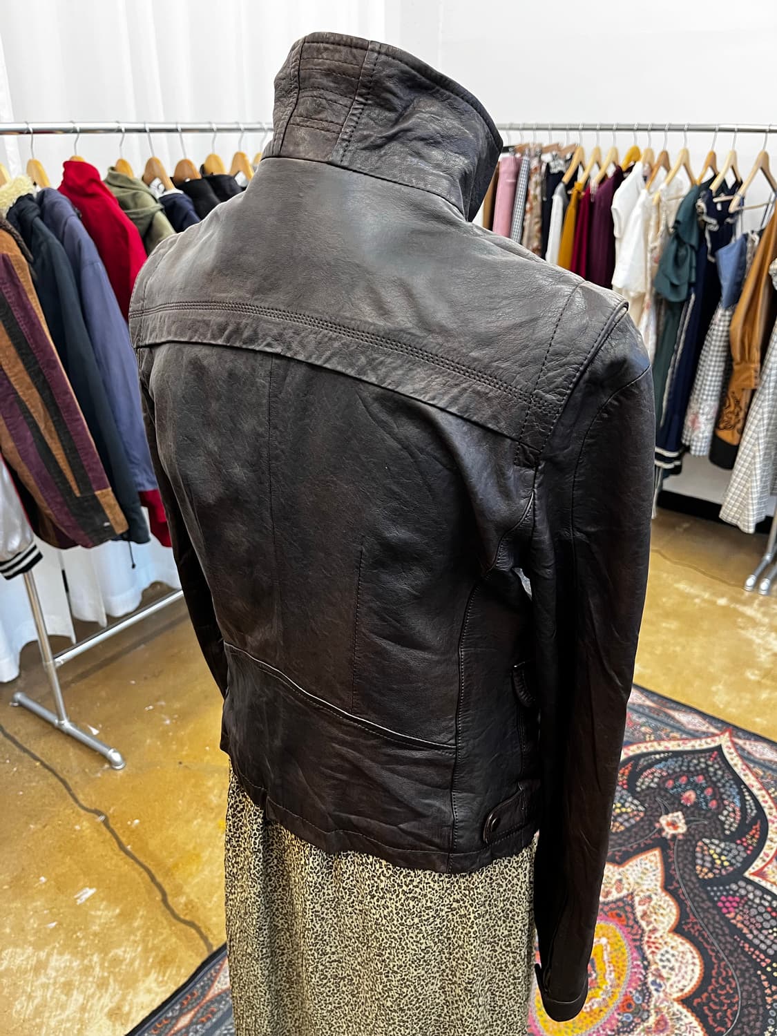 Mia Carna 하이넥 양가죽 자켓 상품이미지5