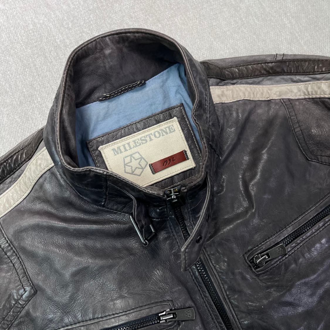 100 마일스톤 램스킨 라이더 가죽 자켓 상품이미지2