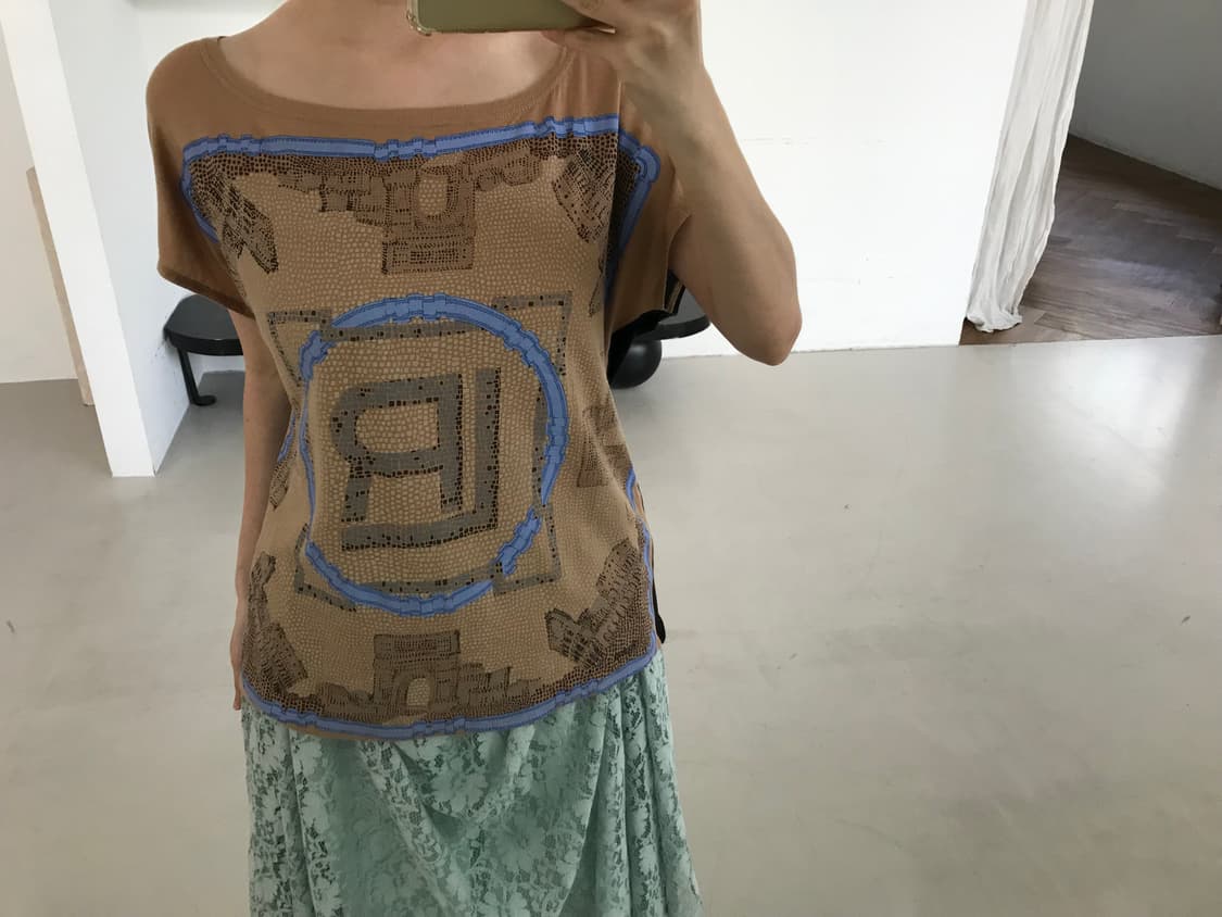 vintage pattern top 상품이미지5