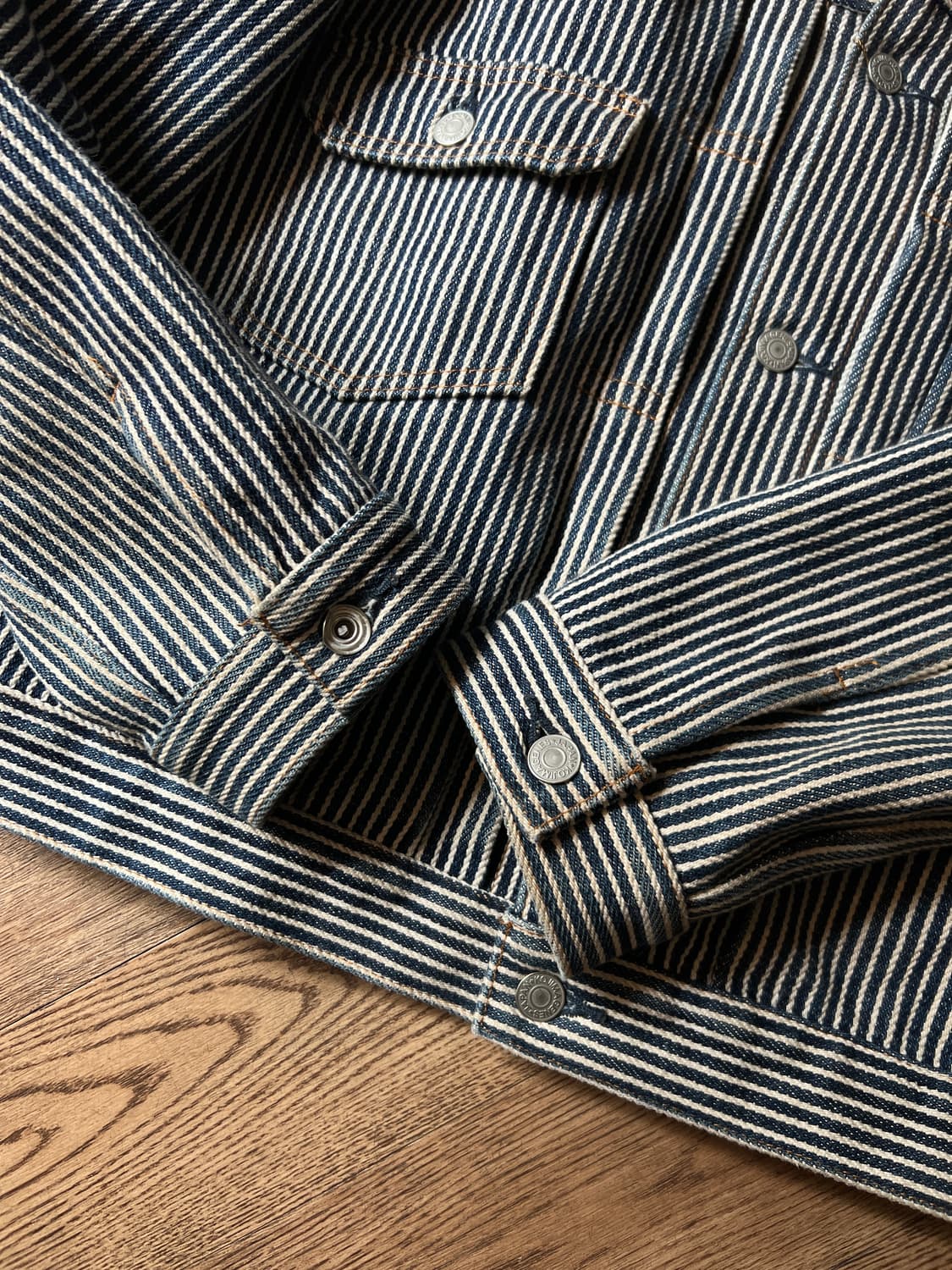 [L]코지마진즈 재팬메이드 21oz 히코리 2세대 데님 트러커 자켓 상품이미지4