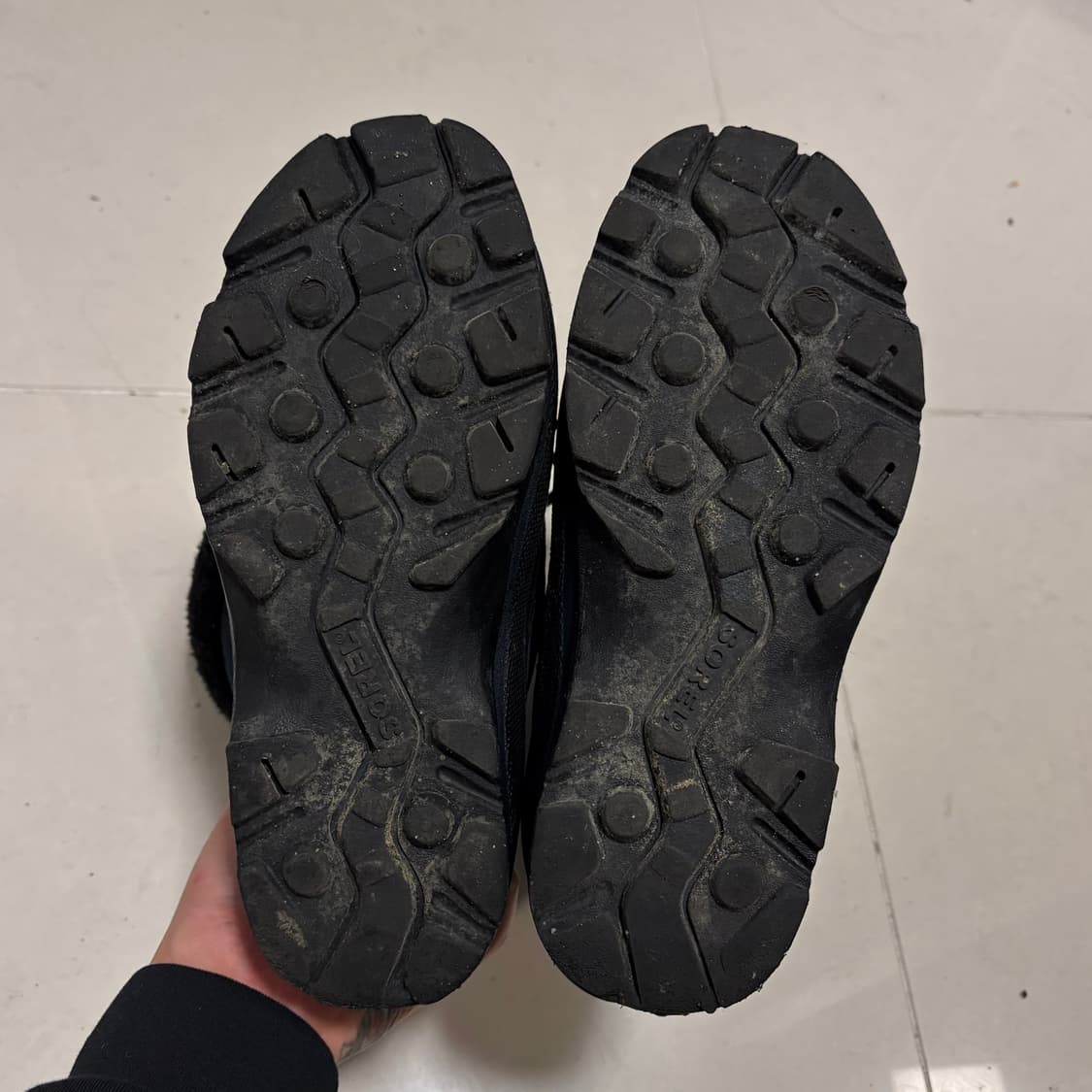 정품 소렐 네이비 블랙 양털 방한 부츠 245 상품이미지9