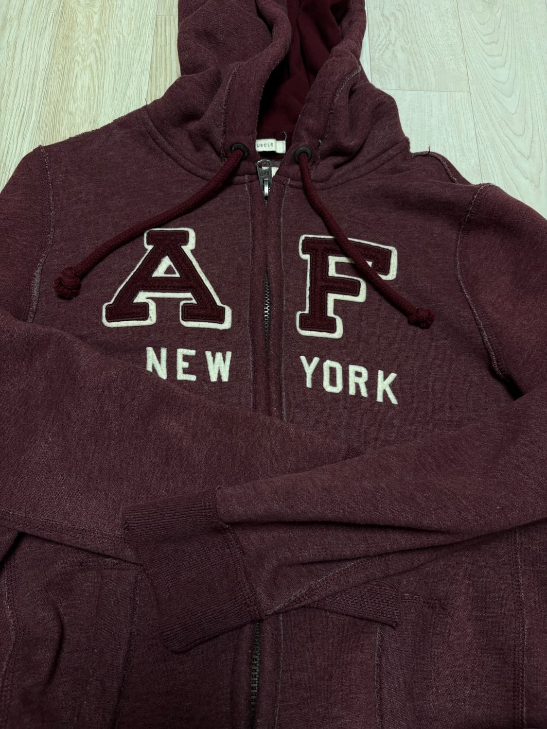 아베크롬비 후드집업 버건디s 상품이미지2