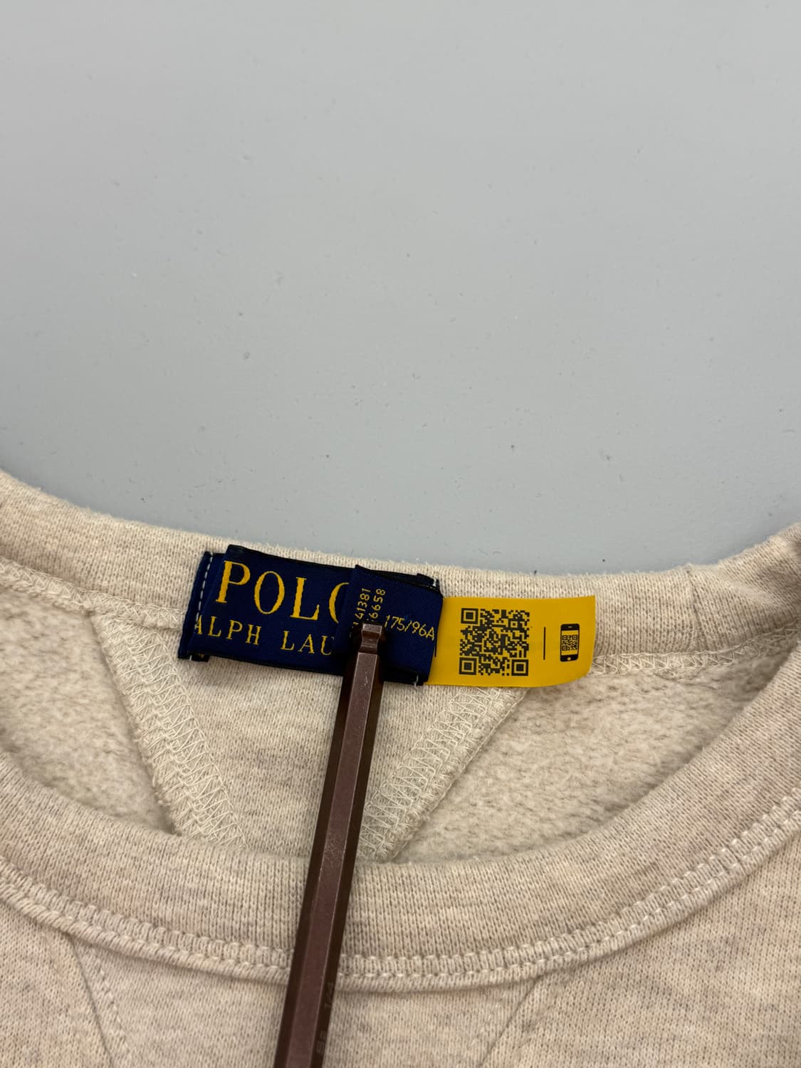 폴로 랄프로렌 루즈핏 신형 QR라벨 오트밀 베이지 스웻셔츠 상품이미지8