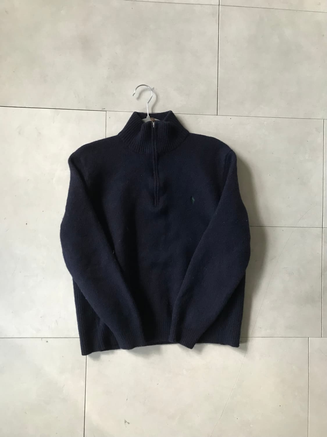 폴로 네이비 니트 반집업 상품이미지7