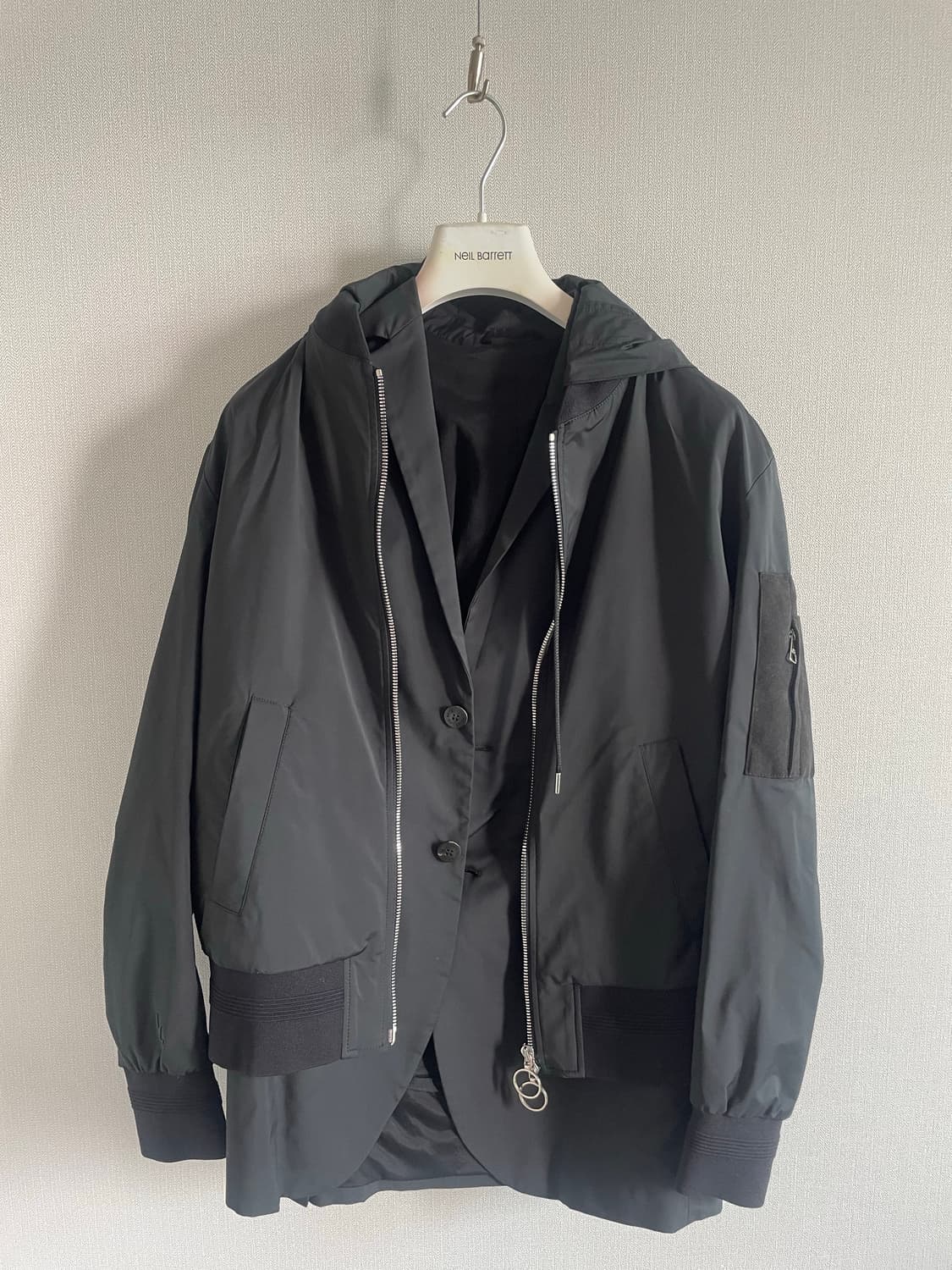 닐바렛 투웨이 봄버와조끼세트 상품이미지1