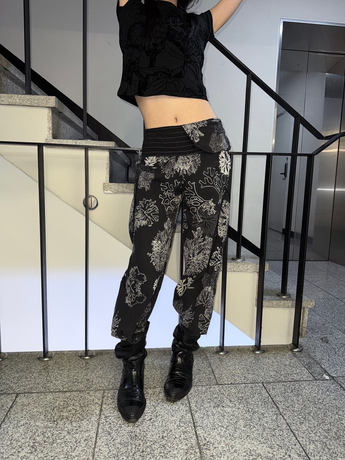 ethnic flower easy pants 상품이미지2