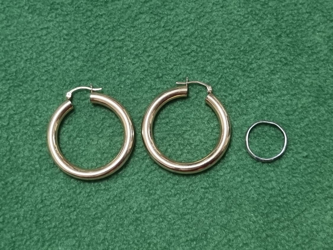 14k 레트로 링 금 귀걸이 상품이미지4