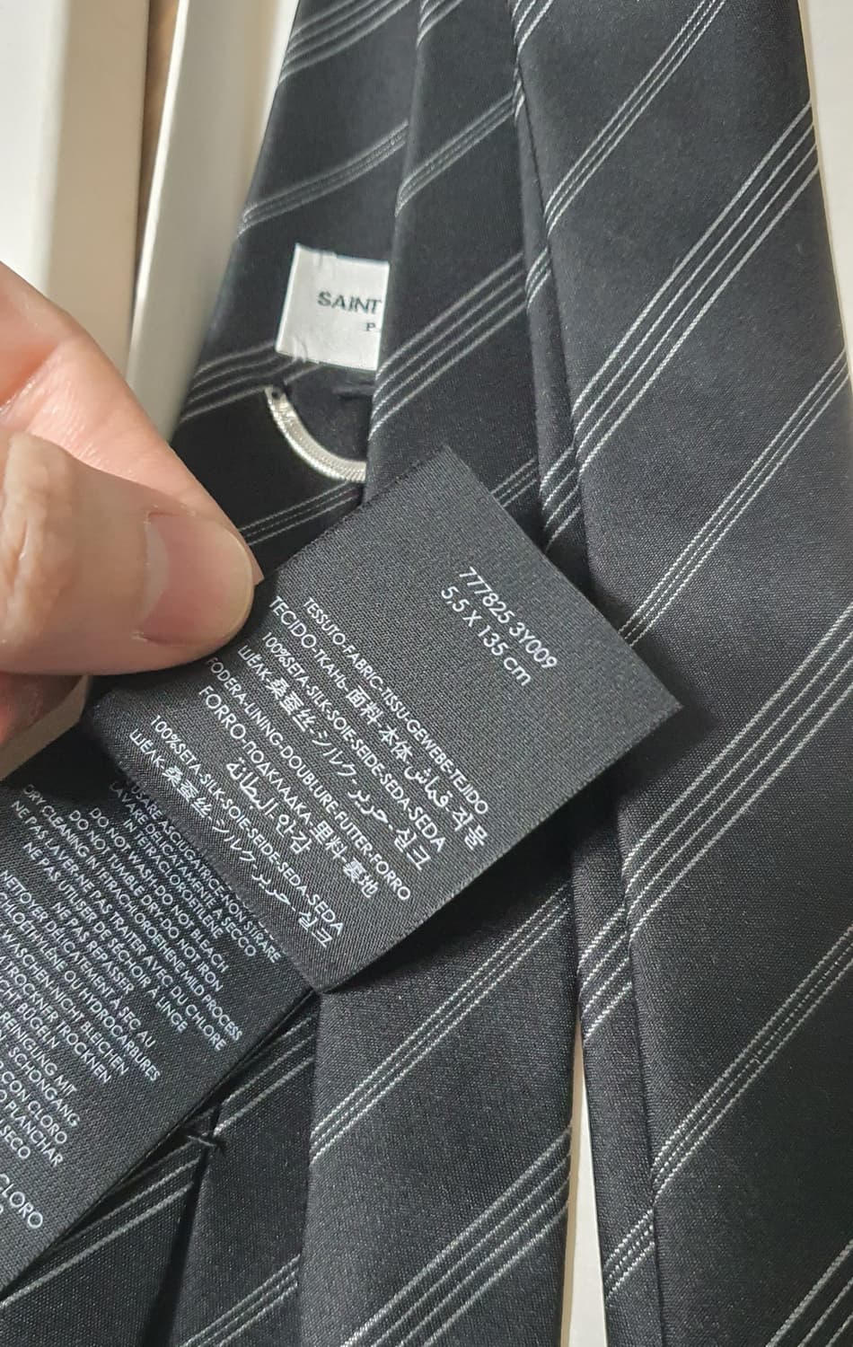 생로랑 24fw 슬림 넥타이 스키니 타이 상품이미지4