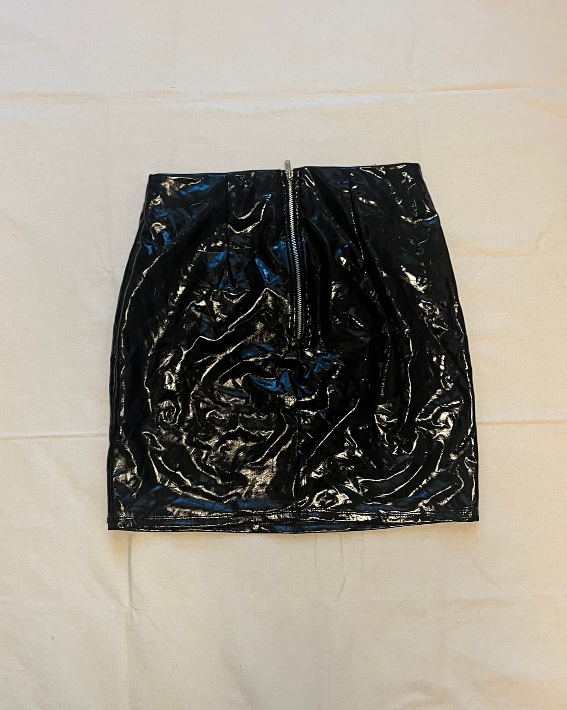 black enamel leather skirt 상품이미지8