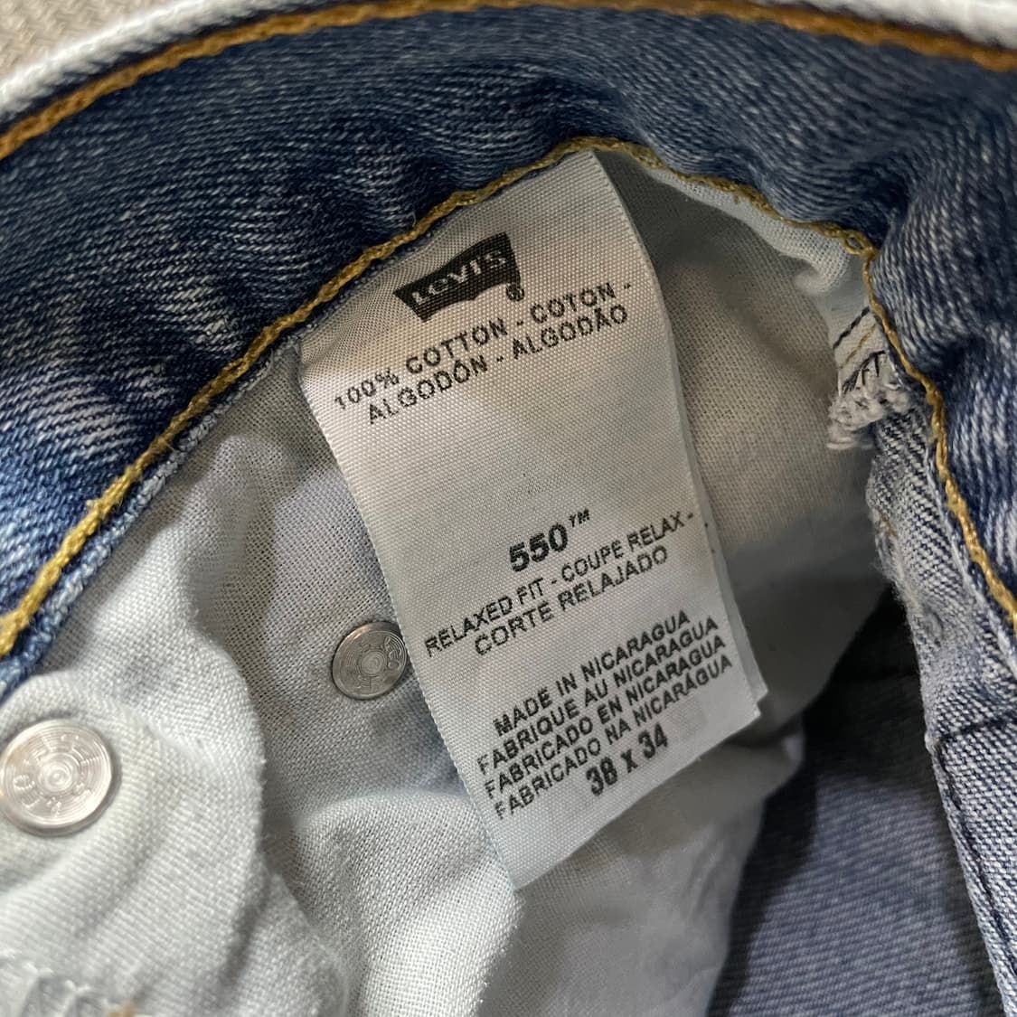 (38) 리바이스 550 38X34 중청 데님 팬츠 릴렉스드핏 상품이미지6