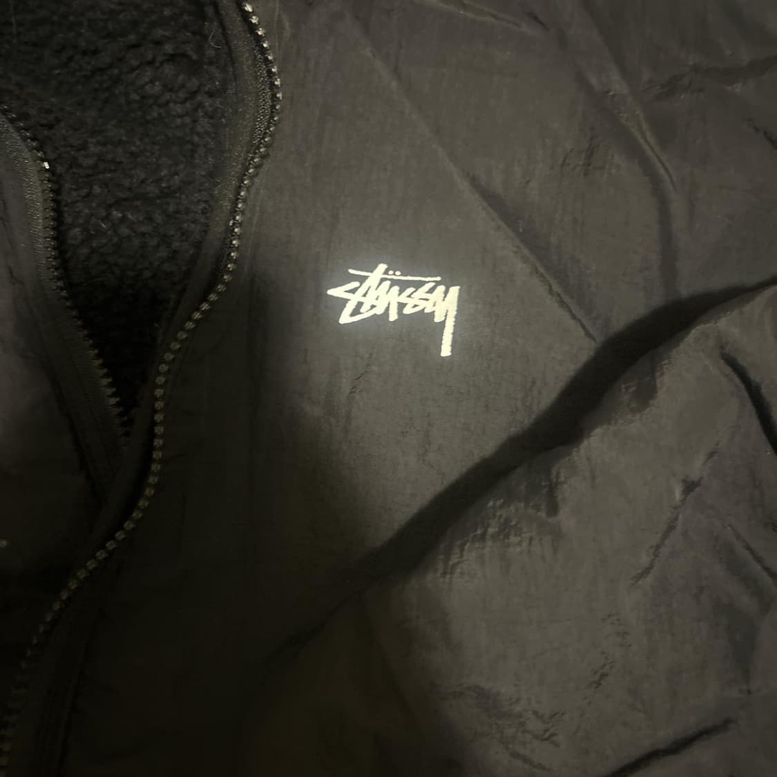 스투시 쉐르파 플리스 자켓 블랙 상품이미지4