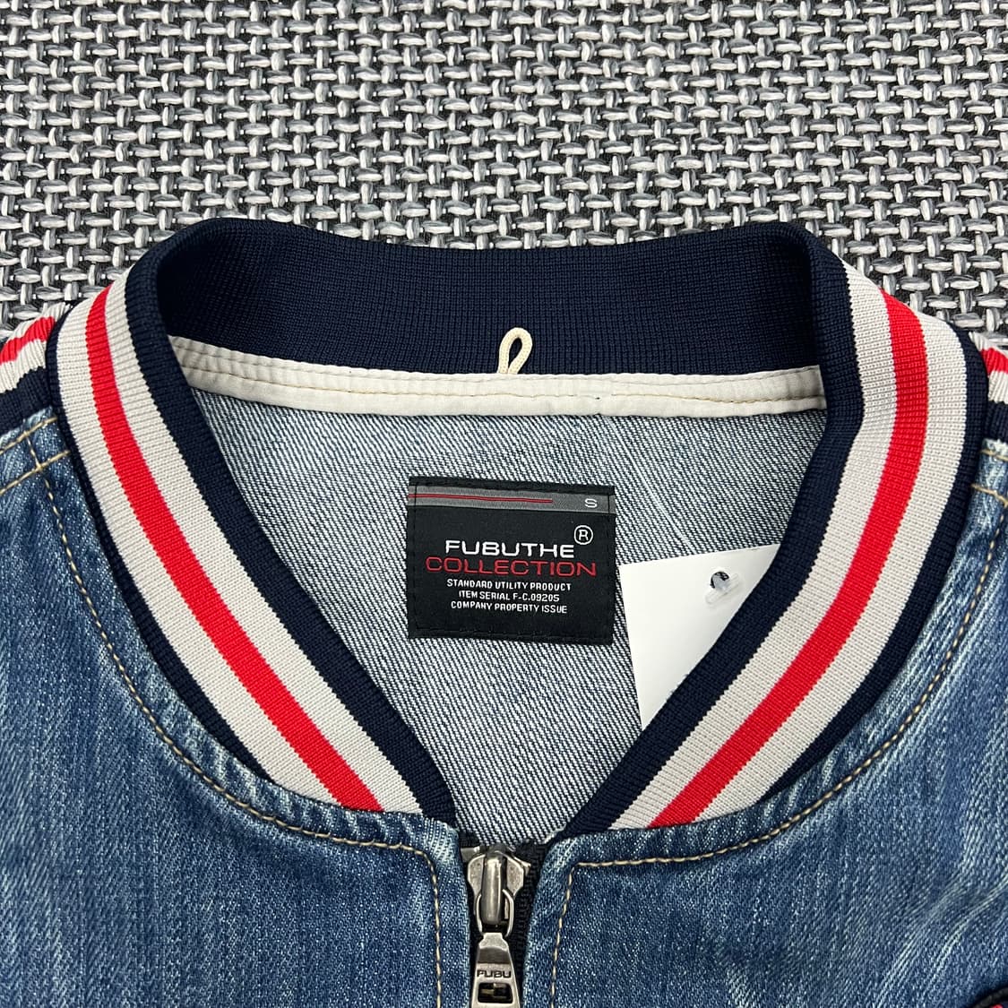 후부 데님 레이싱 자켓 상품이미지2