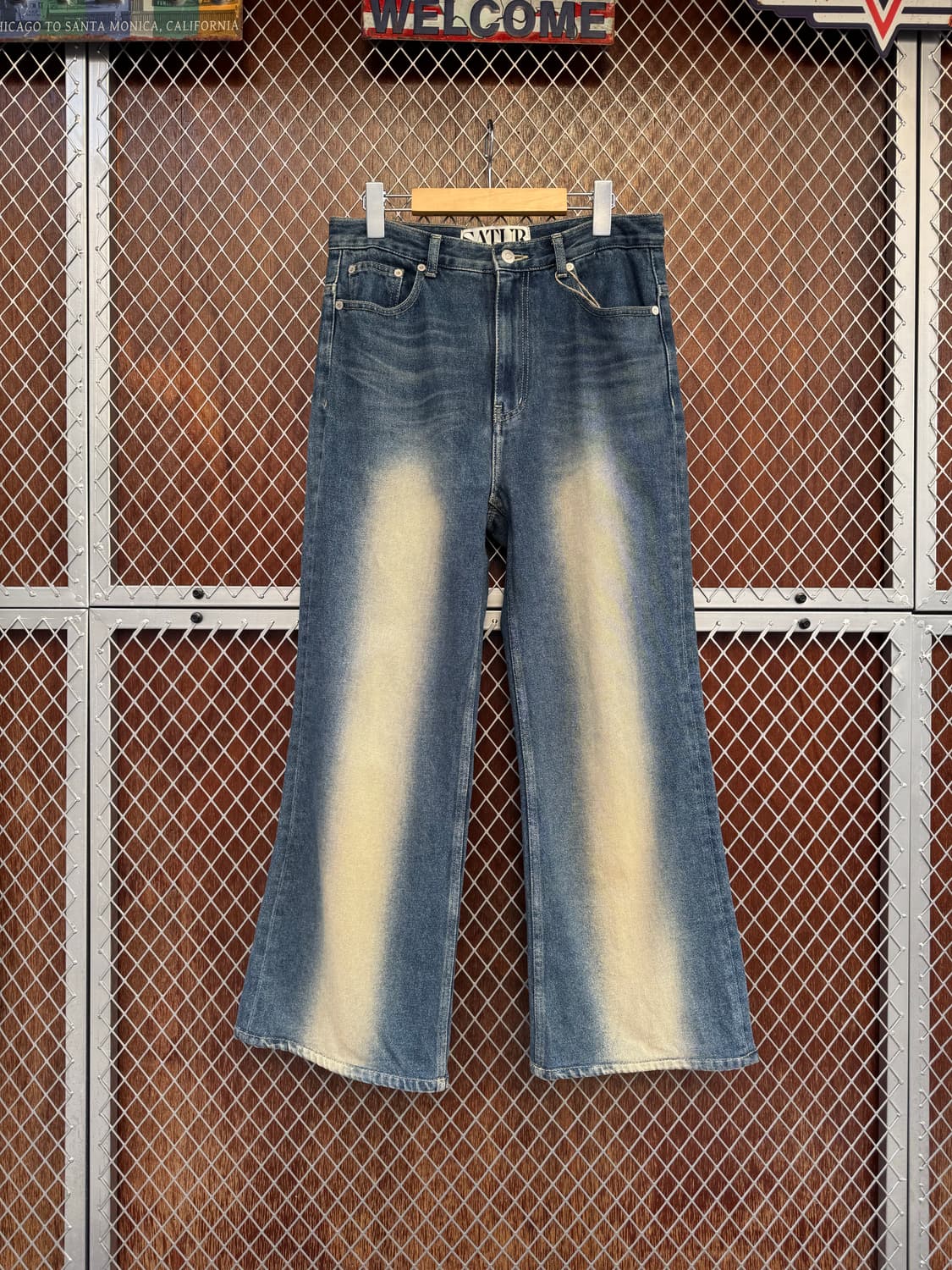 SATUR 세터 빈티지 워싱 와이드 데님 팬츠 M 상품이미지1