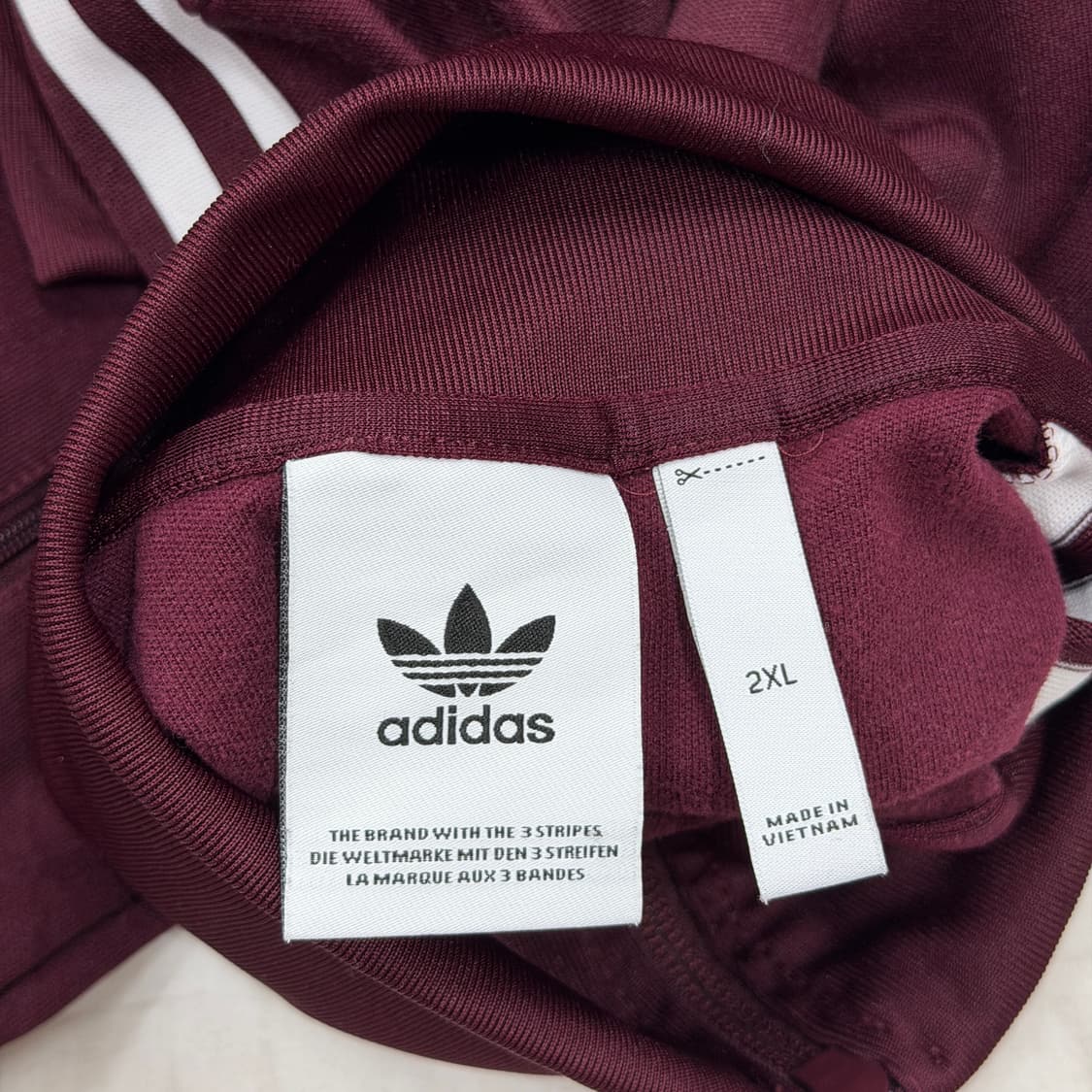 아디다스 빈티지 베켄바우어 버건디 레드 마룬 트랙탑 져지 자켓 2XL 상품이미지3