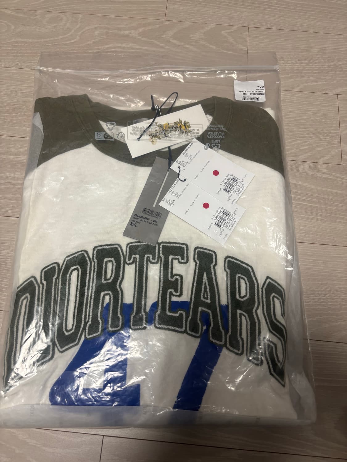 디올 X 데님 티어스 반팔 티셔츠 상품이미지3