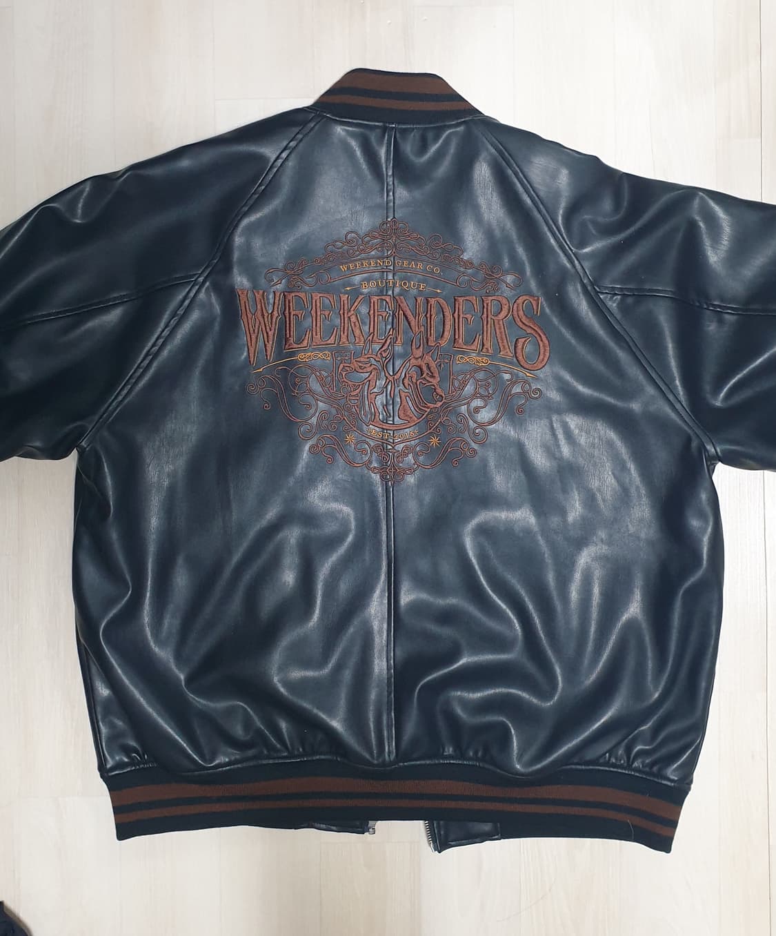 위켄더스 BOUTIQUE LEATHER JACKET (BLACK) 상품이미지7