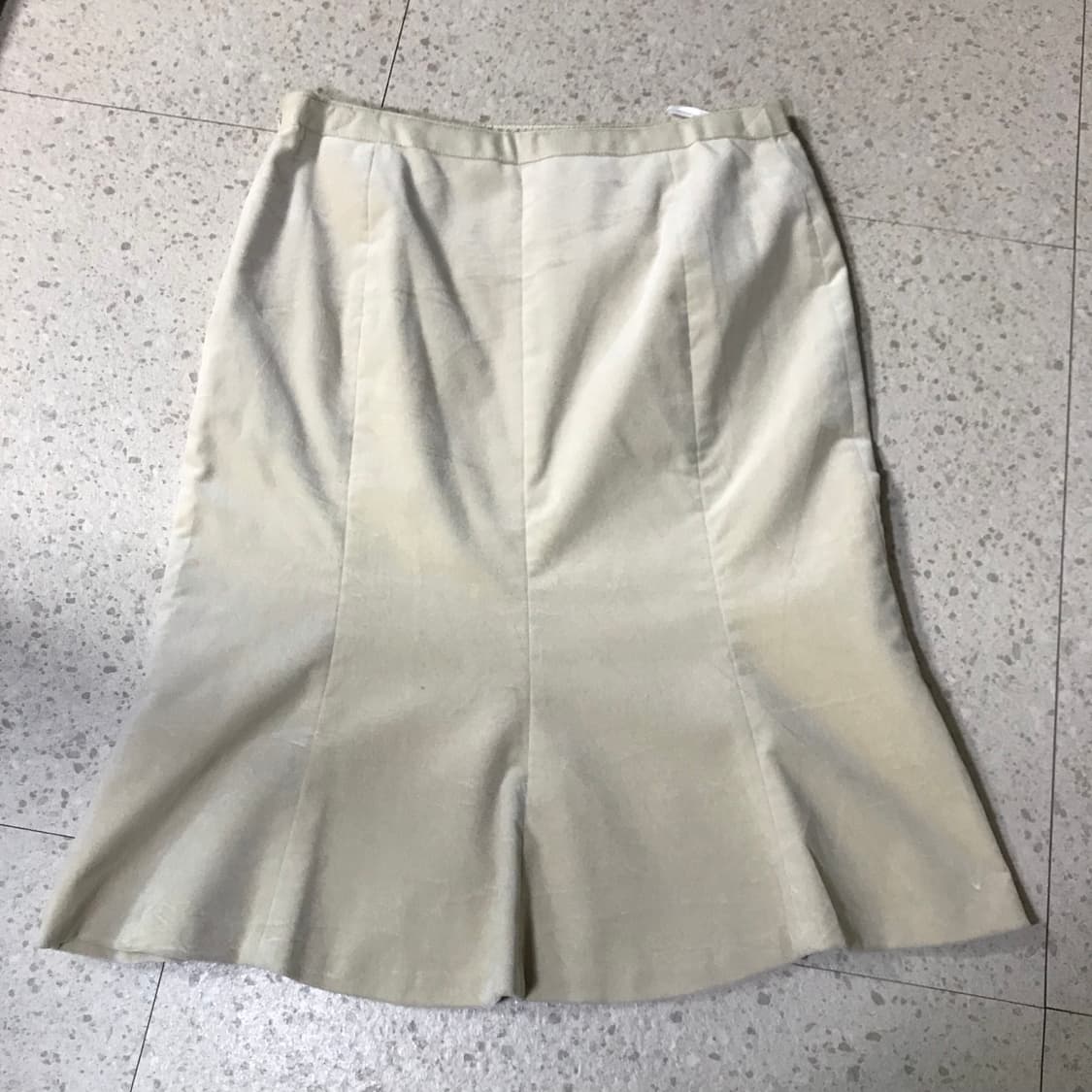 빈티지 아이보리 세트룩 ¡ 스퀘어넥 니트 목폴라 머메이드 스커트 상품이미지7