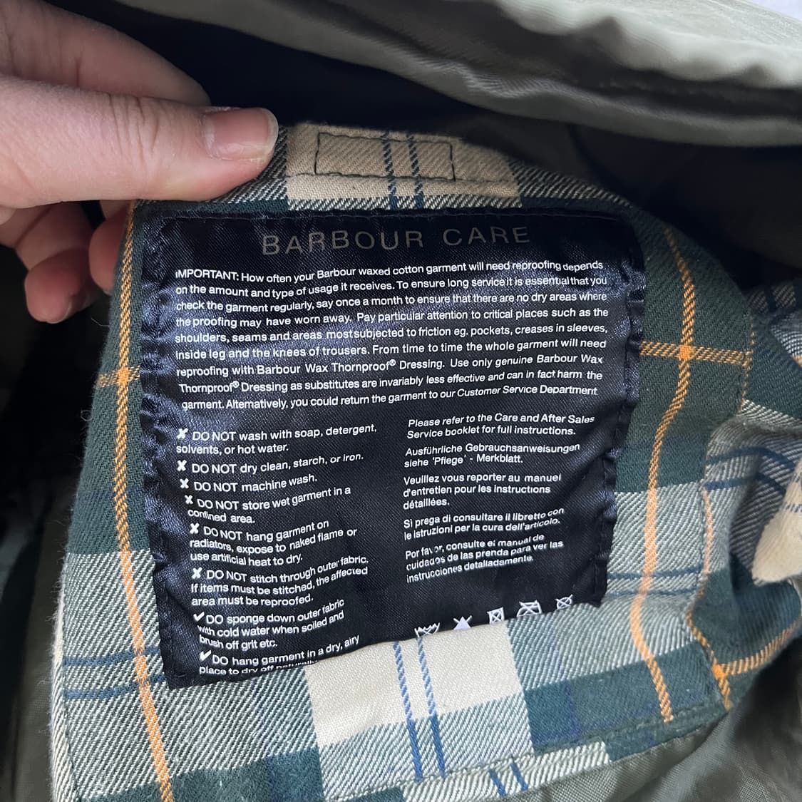 34 바버 비데일 왁스 자켓 0310M 상품이미지3