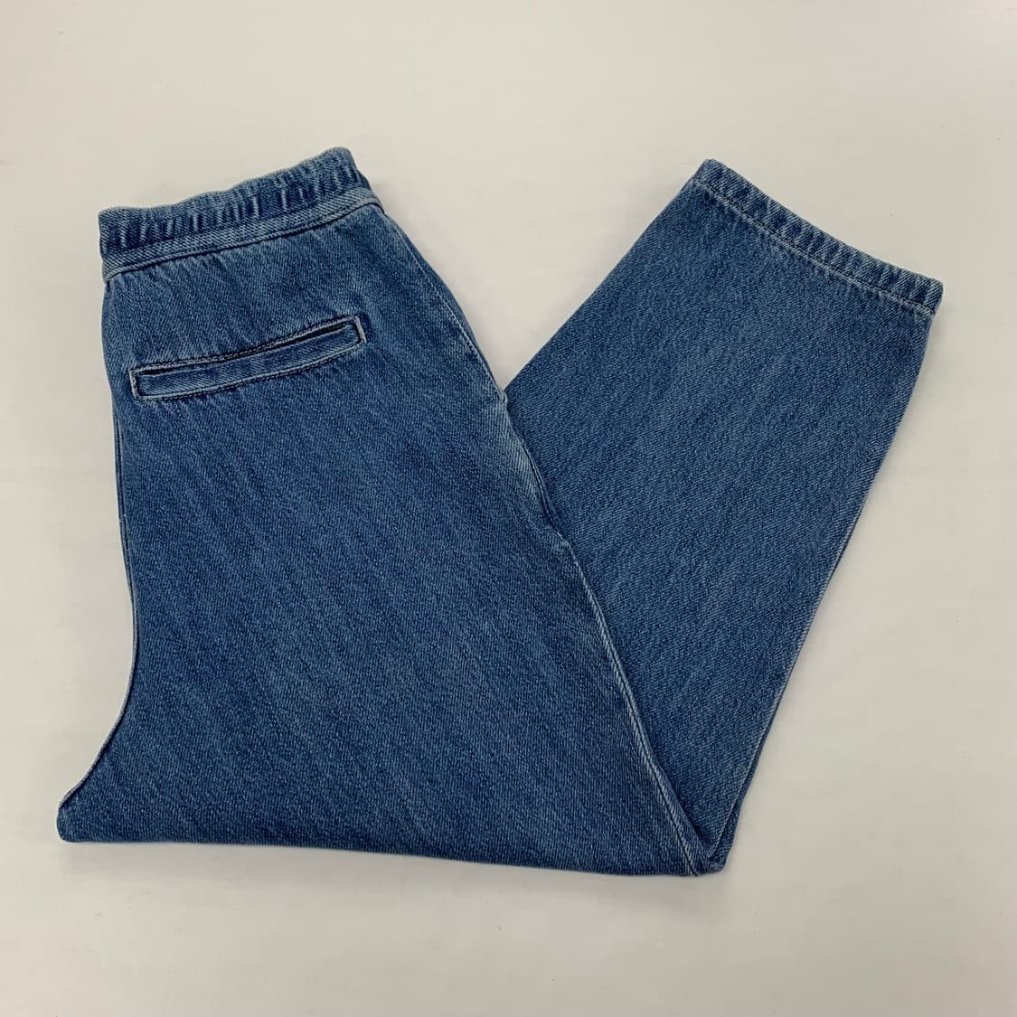 커스텀멜로우 밴딩 세미와이드 데님팬츠 (30) 상품이미지1