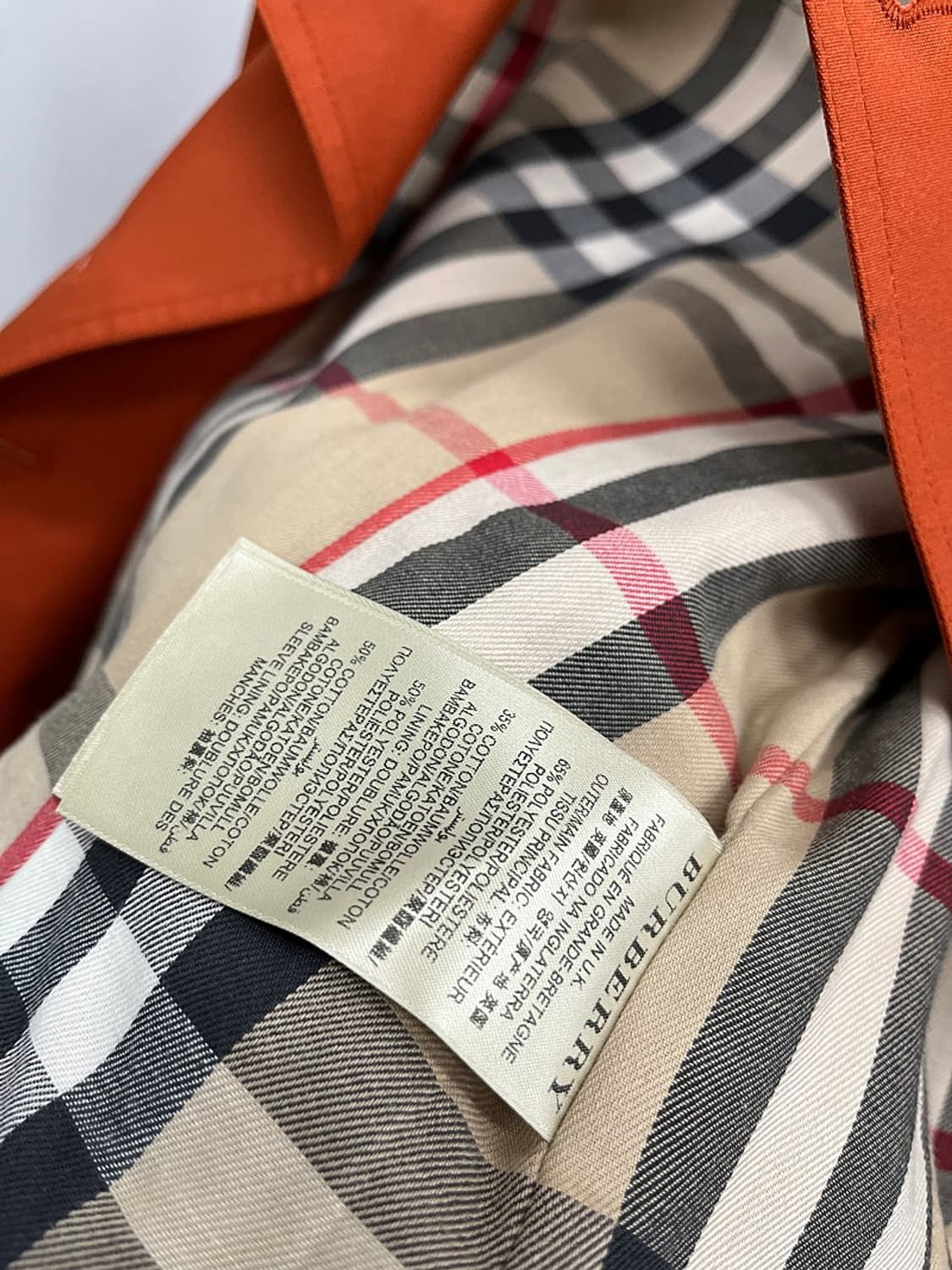 여) 버버리 오렌지 트렌치코트 상품이미지8
