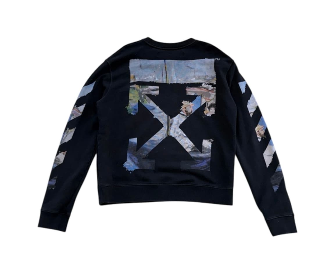 오프화이트 19SS 모네 유화 에로우 스웻 상품이미지1