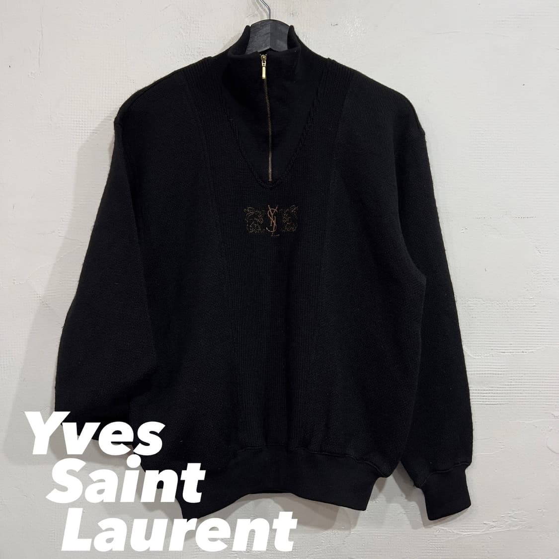 입생로랑 아카이브 반집업 니트 상품이미지1