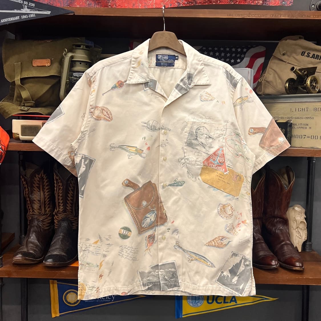 Rare 90s 폴로 랄프로렌 아웃도어 캠프반팔셔츠 made in usa 상품이미지1