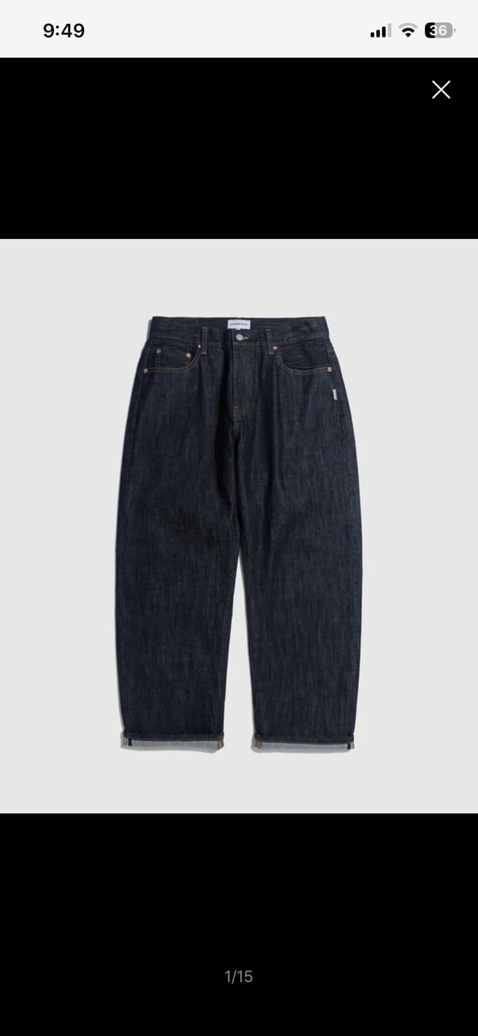 에스피오나지 셀비지 릴렉스드 데님팬츠L 상품이미지1