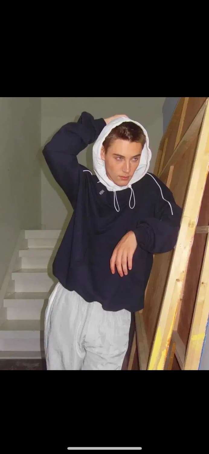 기준 ALVY Hoodie Navy White  상품이미지3