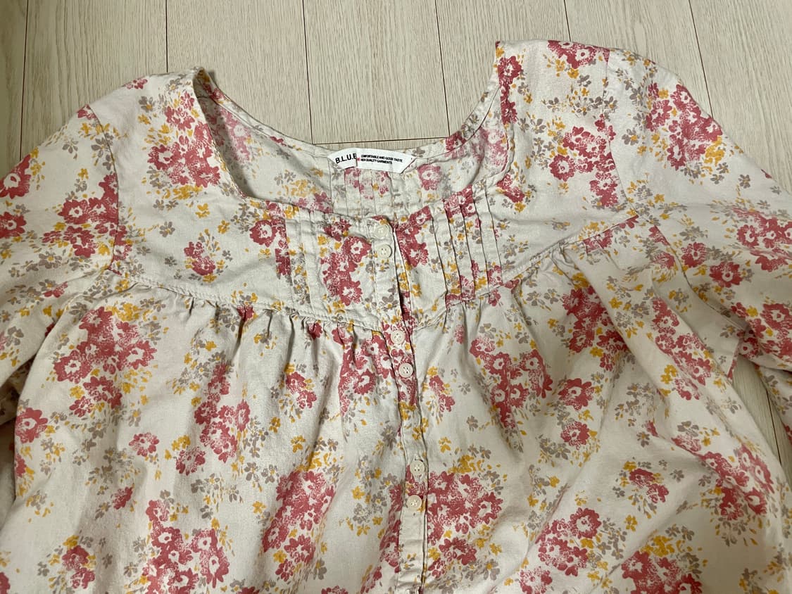 꽃무늬 긴팔 블라우스 상품이미지2