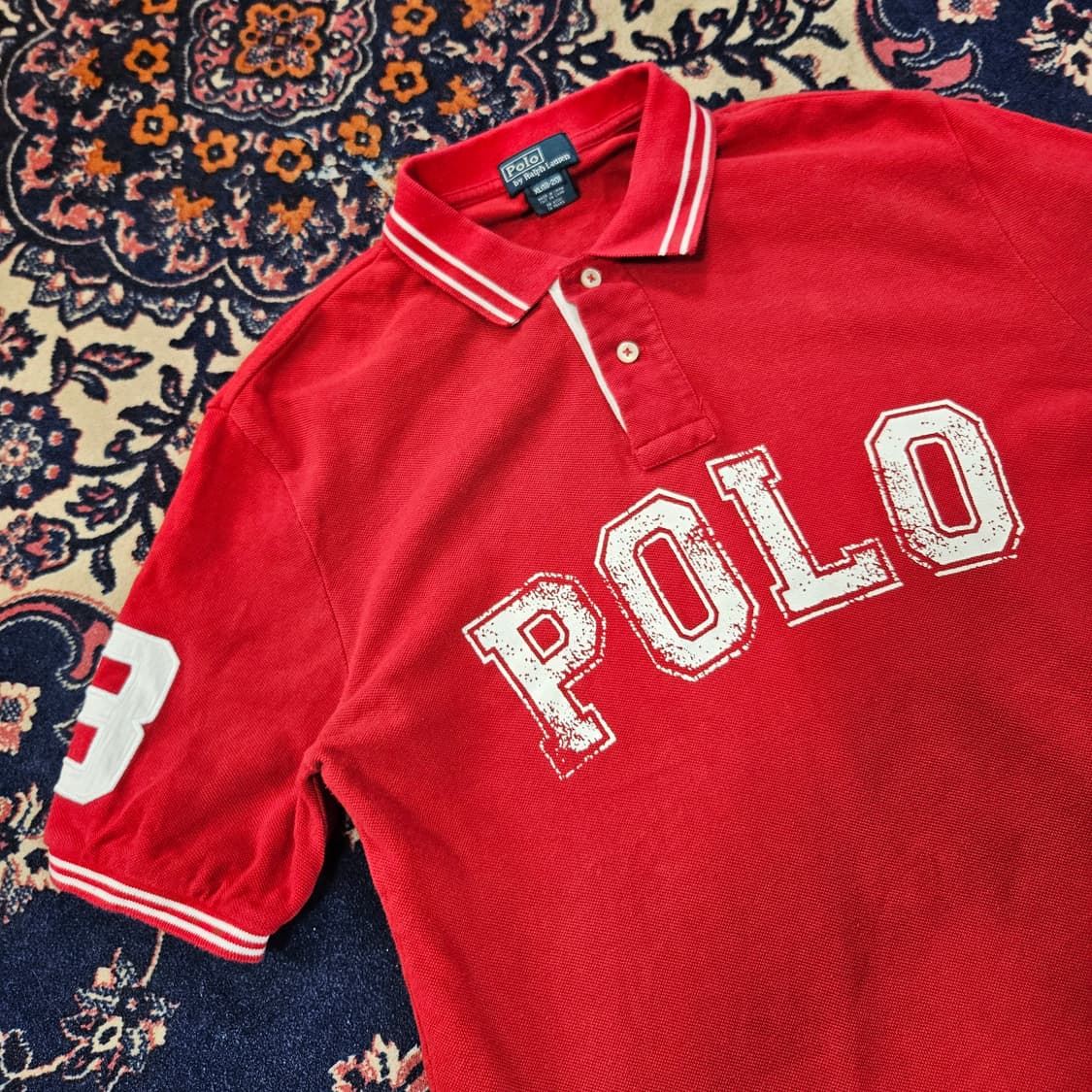 폴로랄프로렌 워싱로고 반팔 카라넥 티셔츠  상품이미지2