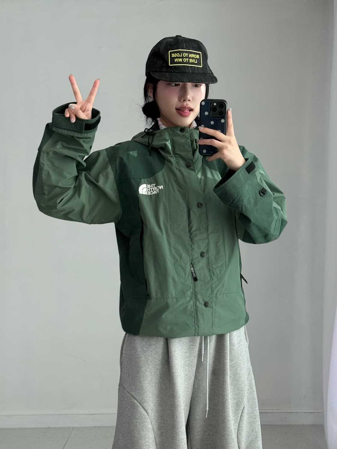 노스페이스 그린 바람막이 상품이미지2