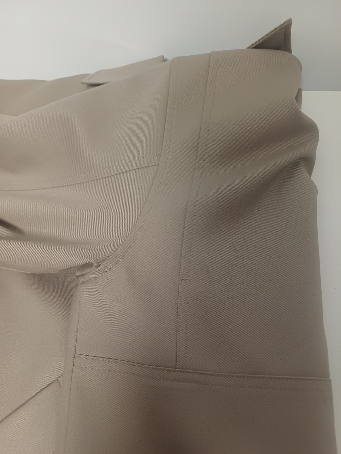 [L] 쿠어(COOR) 울 블렌드 발마칸 집업 블루종 (베이지) 상품이미지6